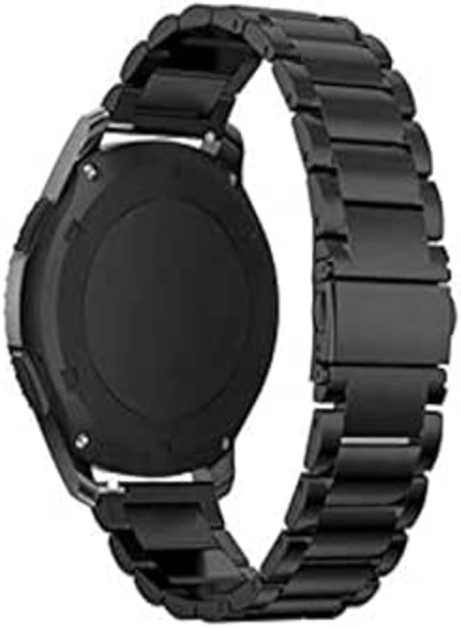 For Samsung Gear S2 Classis SM-R732 - Replacement Stainless Steel Smart Watchband - Black